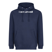 Navy i am unwell Heavyweight Hoodie - DesignPulse