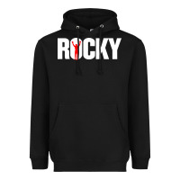 Black boxer r o c k y Heavyweight Hoodie - DesignPulse