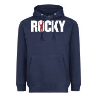 Navy boxer r o c k y Heavyweight Hoodie - DesignPulse