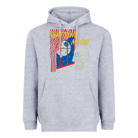 Heather Grey that's no moon Heavyweight Hoodie - DesignPulse