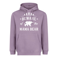 Lavender beware mama bear mom protect strong mother graphic clip art t shirt Heavyweight Hoodie - DesignPulse