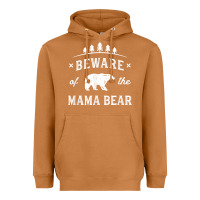 Meerkat beware mama bear mom protect strong mother graphic clip art t shirt Heavyweight Hoodie - DesignPulse