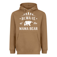 Toasted Coconut beware mama bear mom protect strong mother graphic clip art t shirt Heavyweight Hoodie - DesignPulse