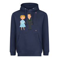 Navy sound of music - loving me Heavyweight Hoodie - DesignPulse