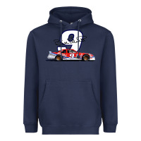 Navy Bill Elliott 1988 Winston Cup 9 Stock Car  Classic Heavyweight Hoodie - DesignPulse