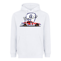 White Bill Elliott 1988 Winston Cup 9 Stock Car  Classic Heavyweight Hoodie - DesignPulse
