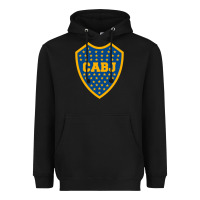 Black Boca Juniors Heavyweight Hoodie - DesignPulse