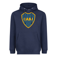 Navy Boca Juniors Heavyweight Hoodie - DesignPulse
