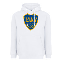White Boca Juniors Heavyweight Hoodie - DesignPulse