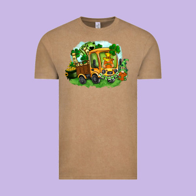 Truck Saint Patricks Day Vintage Tee Designed By Fadigitalartstudio