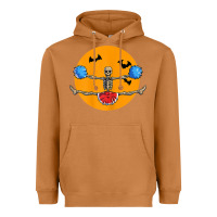 Meerkat cheerleading skeleton halloween cheer skeleton cheerleader t shirt Heavyweight Hoodie - DesignPulse
