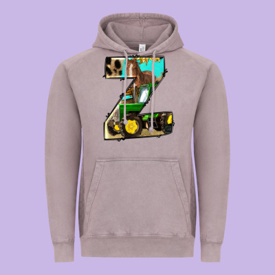 Farm Life Alphabet Lowercase Letters Z Vintage Hoodie Designed By Bundleandbundleshop