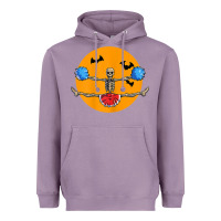 Lavender cheerleading skeleton halloween cheer skeleton cheerleader t shirt Heavyweight Hoodie - DesignPulse
