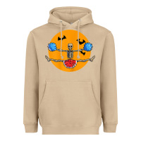 Mushroom cheerleading skeleton halloween cheer skeleton cheerleader t shirt Heavyweight Hoodie - DesignPulse