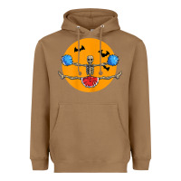 Cheerleading Skeleton Halloween Cheer Skeleton Cheerleader T Shirt Heavyweight Hoodie | Teevron
