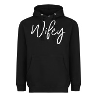 Black wifey sweat(b) Heavyweight Hoodie - DesignPulse