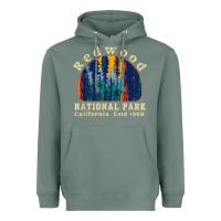 Sage redwood national park california retro vintage cam Heavyweight Hoodie - DesignPulse