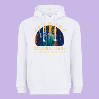 Redwood National Park California Retro Vintage Cam Heavyweight Hoodie Designed By Designpulse