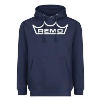 Navy remo musical company Heavyweight Hoodie - DesignPulse