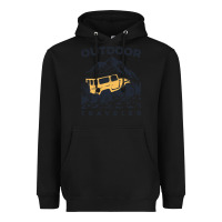 Black traveler Heavyweight Hoodie - DesignPulse