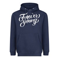 Navy forever young Heavyweight Hoodie - DesignPulse