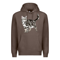 Coffee American Shorthair Cat Premium Hoodie - LillyAllenDesigns