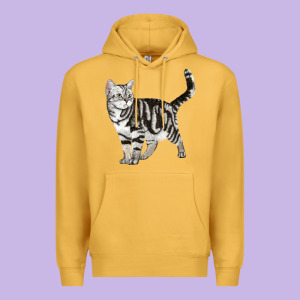 American Shorthair Cat Premium Hoodie Designed By Lillyallendesigns