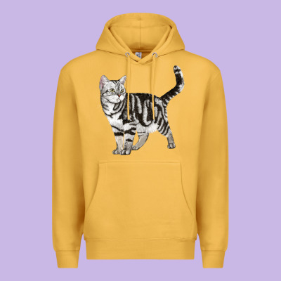 American Shorthair Cat Premium Hoodie Designed By Lillyallendesigns