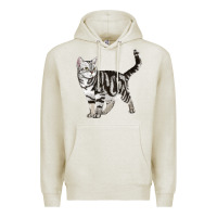 Oatmeal Heather American Shorthair Cat Premium Hoodie - LillyAllenDesigns