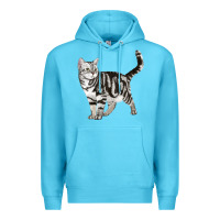 Ocean Blue American Shorthair Cat Premium Hoodie - LillyAllenDesigns