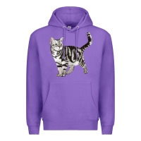 Purple American Shorthair Cat Premium Hoodie - LillyAllenDesigns