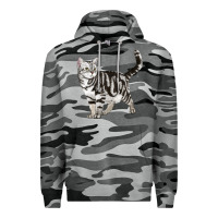 Slate Camo American Shorthair Cat Premium Hoodie - LillyAllenDesigns
