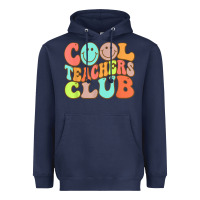 Navy cool teachers club funny smile teachers club squad t shirt Heavyweight Hoodie - DesignPulse