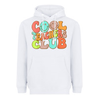 White cool teachers club funny smile teachers club squad t shirt Heavyweight Hoodie - DesignPulse