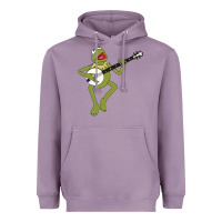 Lavender Kermit playing the banjo Classic Heavyweight Hoodie - DesignPulse