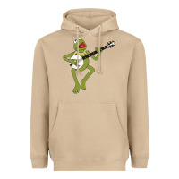 Mushroom Kermit playing the banjo Classic Heavyweight Hoodie - DesignPulse