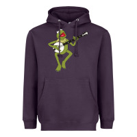 Plum Kermit playing the banjo Classic Heavyweight Hoodie - DesignPulse