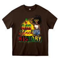 Chocolate Brown i am black history juneteenth Heavy Core Tee - CowGirlArtShop