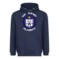 Navy us army alaska polar bear patch t shirt Heavyweight Hoodie - DesignPulse