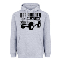 Heather Grey off roader bronco Heavyweight Hoodie - DesignPulse