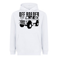 White off roader bronco Heavyweight Hoodie - DesignPulse