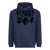 Navy off roader bronco Heavyweight Hoodie - DesignPulse