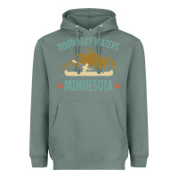 Sage retro boundary waters canoe minnesota Heavyweight Hoodie - DesignPulse