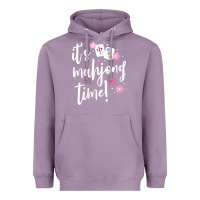 Lavender womens mahjong gift for her mahjong player v neck t shirt Heavyweight Hoodie - DesignPulse