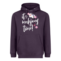Plum womens mahjong gift for her mahjong player v neck t shirt Heavyweight Hoodie - DesignPulse