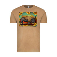 Vintage Camel western bison with sunset background Vintage Tee - RanaPortraitStore
