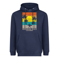 Windansea Beach California Ca Surfer Surfing Surf Palm Tree Heavyweight Hoodie | Teevron