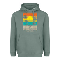 Sage windansea beach california ca surfer surfing surf palm tree Heavyweight Hoodie - DesignPulse