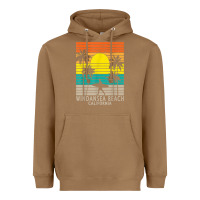 Toasted Coconut windansea beach california ca surfer surfing surf palm tree Heavyweight Hoodie - DesignPulse