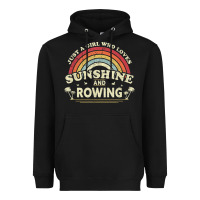 Black Rowing  . Just A Girl Who Loves Sunshine And Rowing Heavyweight Hoodie - DesignPulse